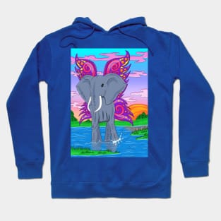 elephant with wings Hoodie